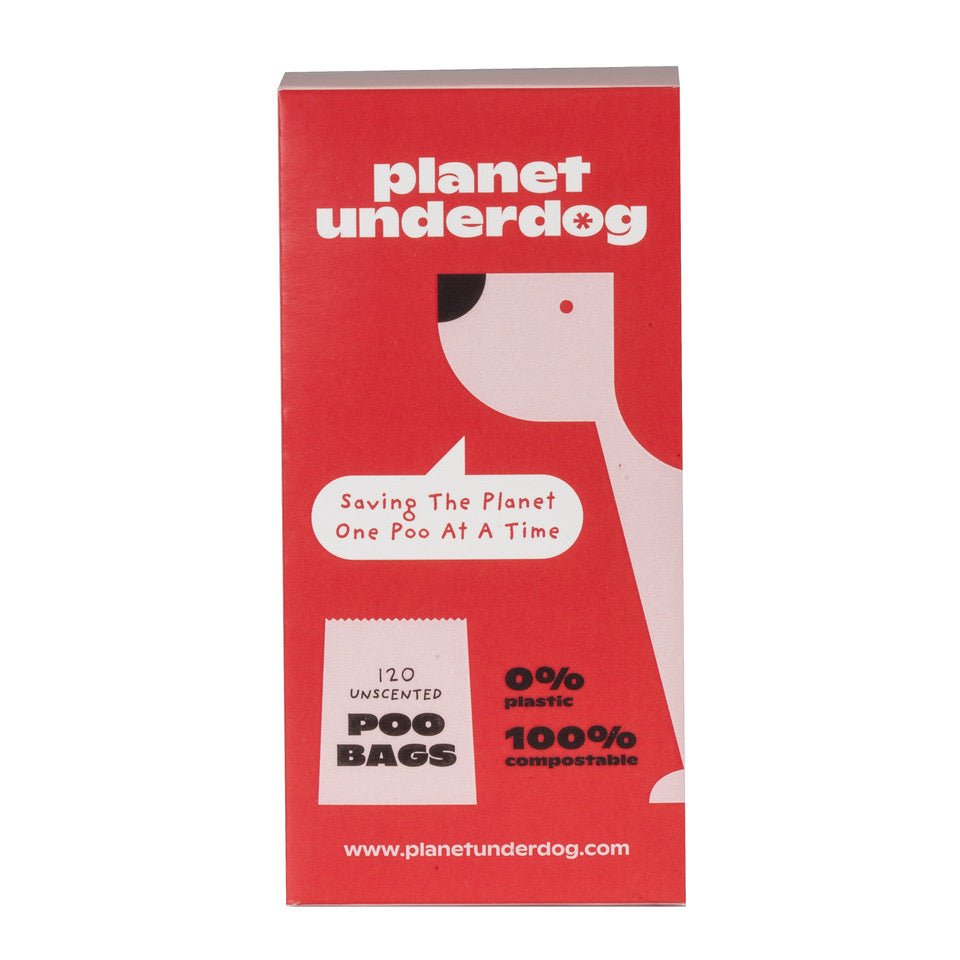 60 Planet Underdog Compostable Dog Poop Bags - Red Box - PawsLoft