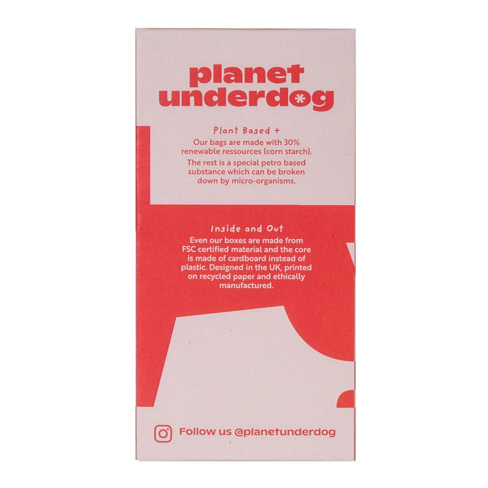 60 Planet Underdog Compostable Dog Poop Bags - Red Box - PawsLoft