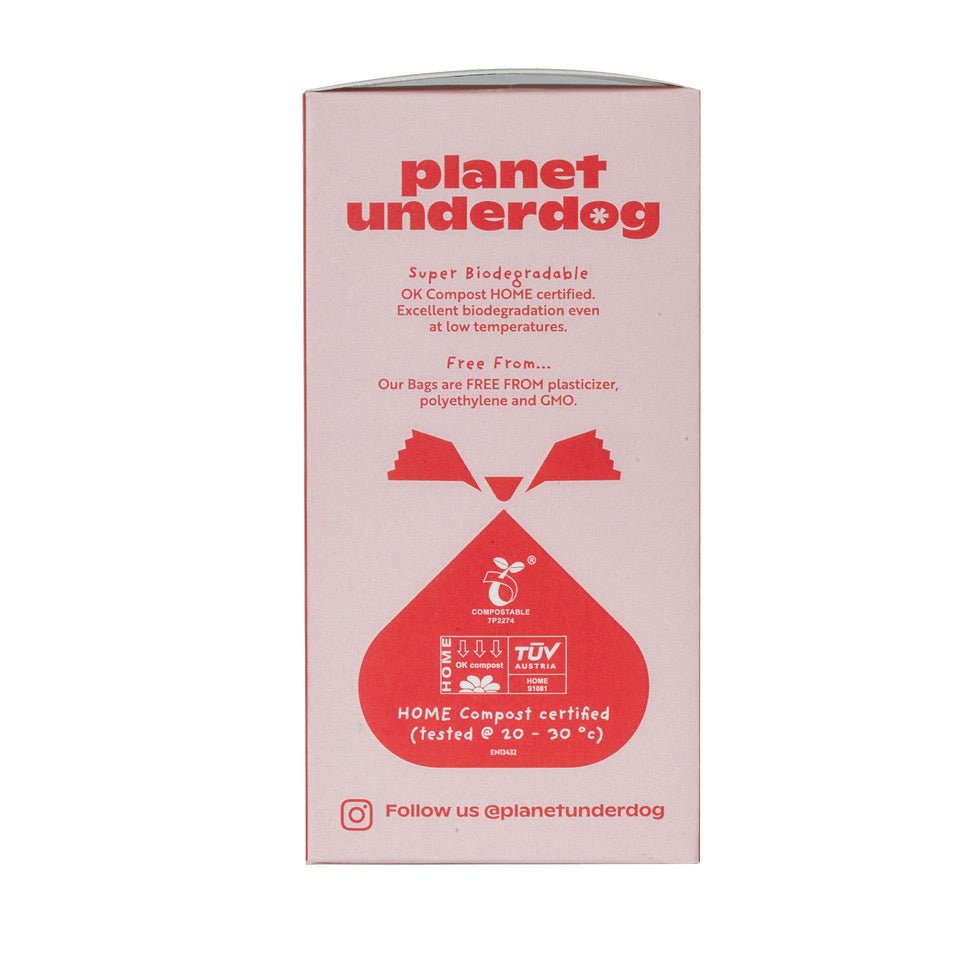 60 Planet Underdog Compostable Dog Poop Bags - Red Box - PawsLoft